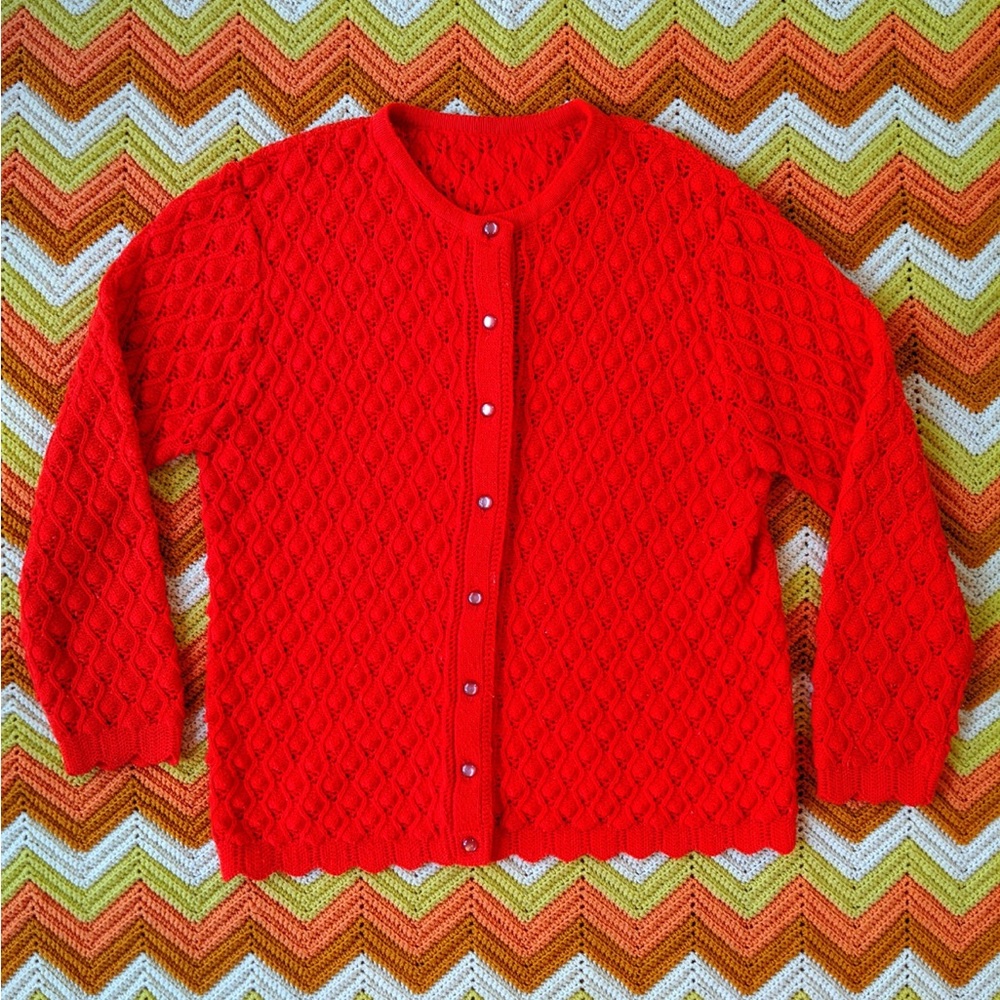 Red vintage sweater XL